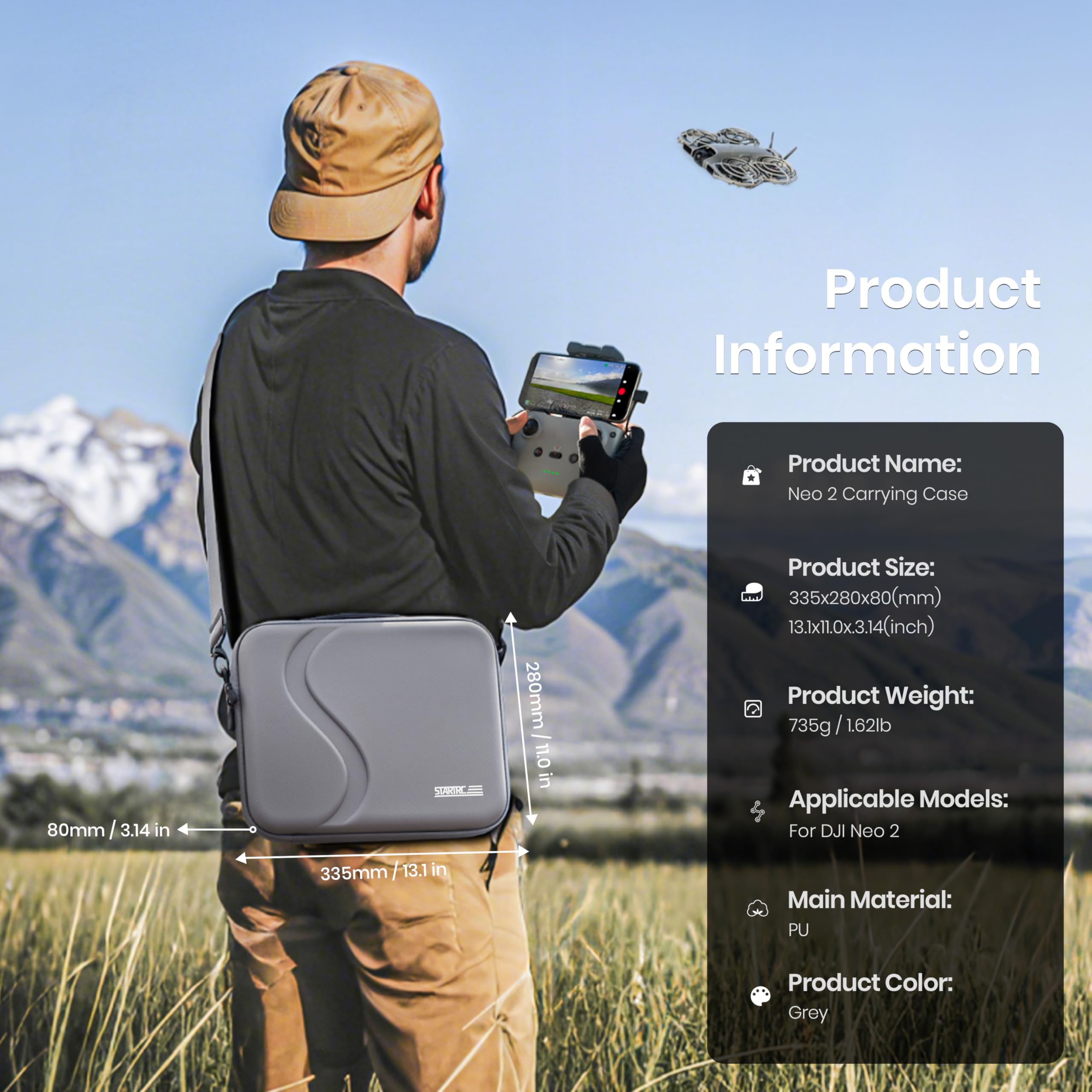 Rc Helicopter Bag - Estuche de Transporte para Accesorios DJI